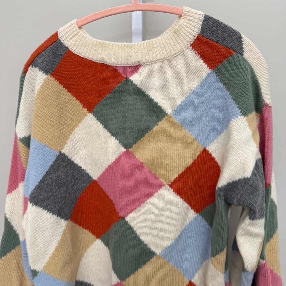 Stylenanda oversized Multicolor diamond Women Sweater one size - Picture 4 of 4